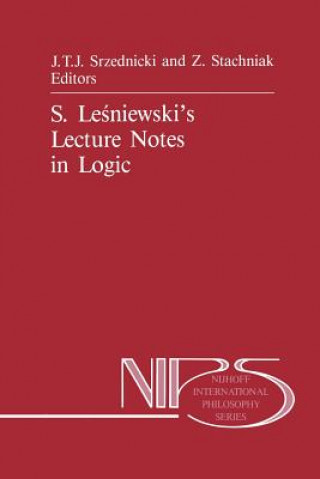 Carte S. Lesniewski's Lecture Notes in Logic Jan J.T. Srzednicki