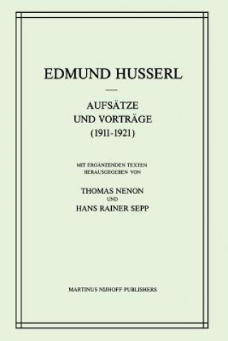 Könyv Aufsatze Und Vortrage (1911-1921) Edmund Husserl