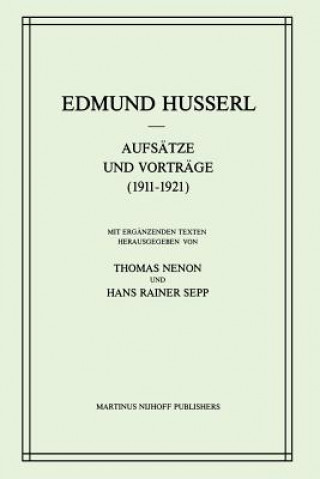 Książka Aufsatze Und Vortrage (1911-1921) Edmund Husserl