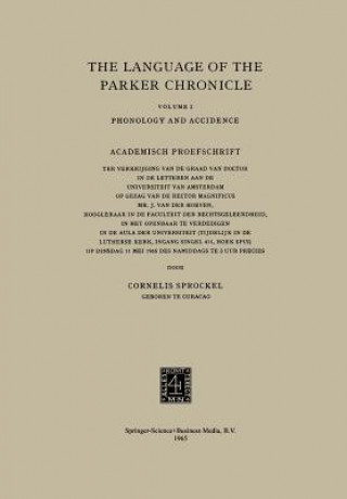 Könyv Language of the Parker Chronicle Cornelis Sprockel