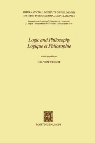 Livre Logic and Philosophy / Logique et Philosophie G.H. Von Wright