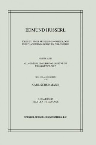 Carte Ideen zu einer Reinen Phanomenologie und Phanomenologischen Philosophie Edmund Husserl