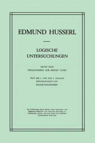 Carte Logische Untersuchungen Edmund Husserl