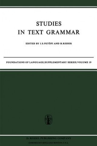 Kniha Studies in Text Grammar J.S. Petöfi