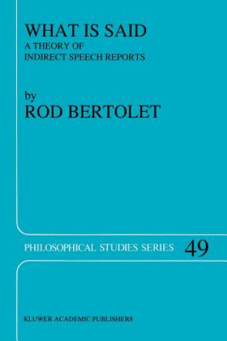 Carte What is Said R. Bertolet