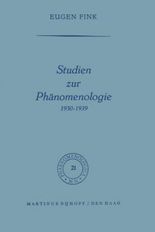 Kniha Studien Zur Phanomenologie 1930-1939 S. Fink