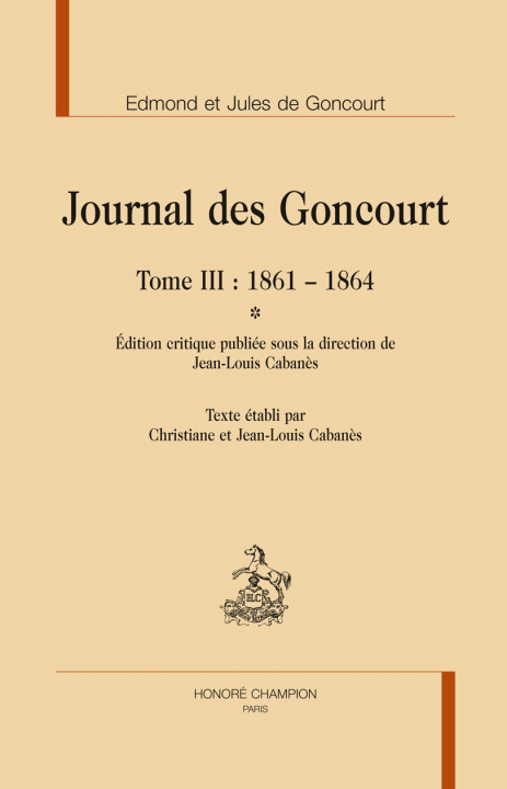 Książka Journal Des Goncour T3 1861 1864 2 V Goncourt Edmond Et J