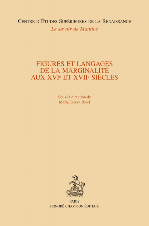 Kniha Figures Et Langages De La Margi Aux Xvie Ricci Maria Teresa