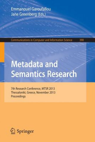 Книга Metadata and Semantics Research Emmanouel Garoufallou