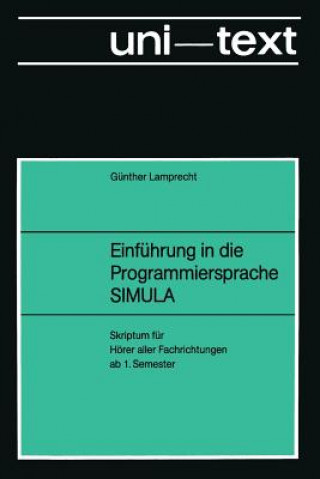 Livre Einführung in die Programmiersprache SIMULA Günther Lamprecht