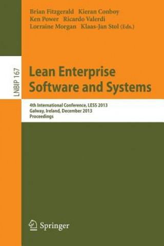 Kniha Lean Enterprise Software and Systems Brian Fitzgerald