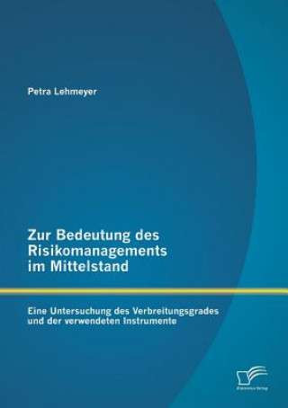 Kniha Zur Bedeutung des Risikomanagements im Mittelstand Petra Lehmeyer