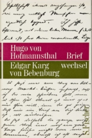 Kniha Briefwechsel Hugo von Hofmannsthal