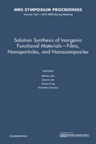 Könyv Solution Synthesis of Inorganic Functional Materials - Films, Nanoparticles, and Nanocomposites: Volume 1547 Menka Jain