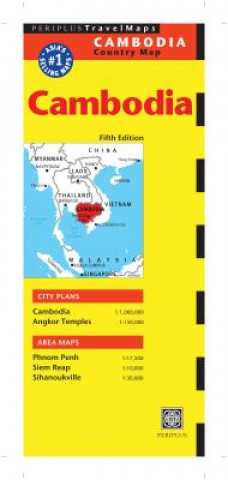 Tiskovina Cambodia Travel Map Fifth Edition Periplus Editors