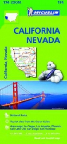 Tiskovina California Nevada - Zoom Map 174 