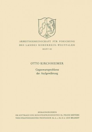 Carte Gegenwartsprobleme Der Asylgewahrung Professor Otto Kirchheimer