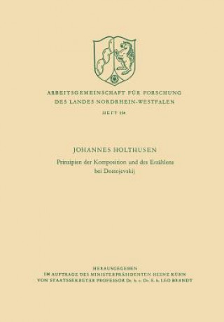Könyv Prinzipien Der Komposition Und Des Erz hlens Bei Dostojevskij Johannes Holthusen