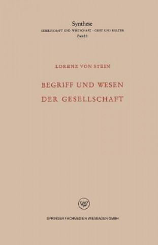 Książka Begriff Und Wesen Der Gesellschaft Lorenz  von Stein