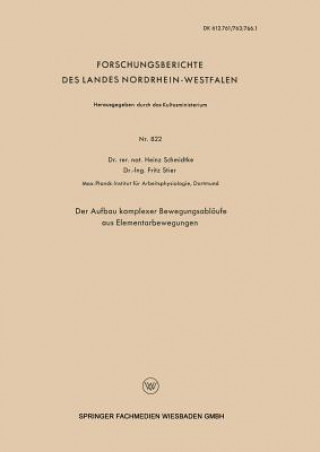 Knjiga Der Aufbau Komplexer Bewegungsabl ufe Aus Elementarbewegungen Heinz Schmidtke