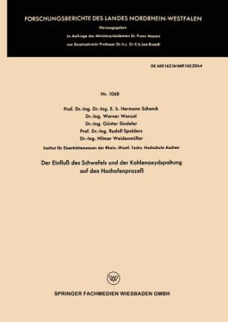 Carte Einfluss Des Schwefels Und Der Kohlenoxydspaltung Auf Den Hochofenprozess Hermann Schenck