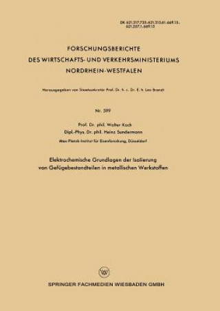 Kniha Elektrochemische Grundlagen Der Isolierung Von Gefugebestandteilen in Metallischen Werkstoffen Walter Koch