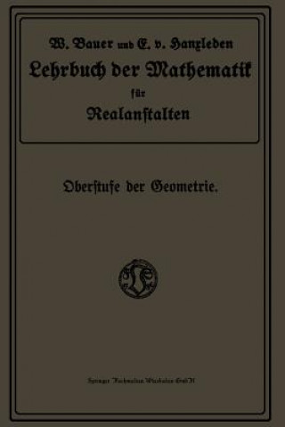 Kniha Lehrbuch Der Mathematik Fur Realanstalten Wilhelm Bauer
