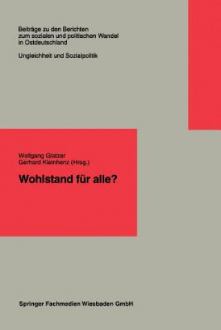 Book Wohlstand Fur Alle? Wolfgang Glatzer