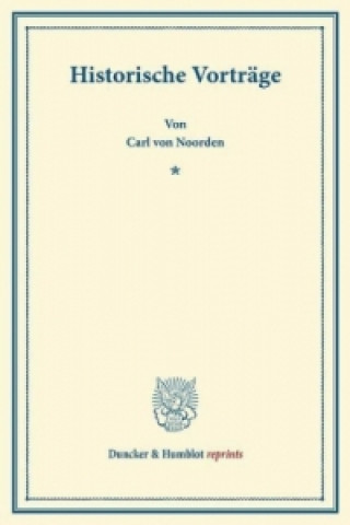 Book Historische Vorträge. Carl von Noorden