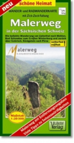 Materiale tipărite Doktor Barthel Karte Malerweg in der Sächsischen Schweiz 