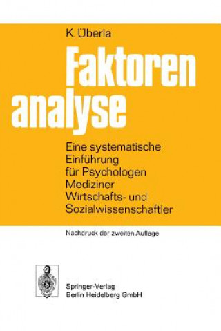 Knjiga Faktorenanalyse K. Überla