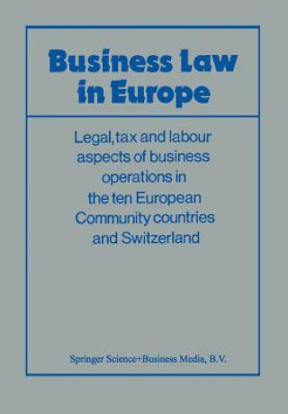 Könyv Business Law in Europe 
