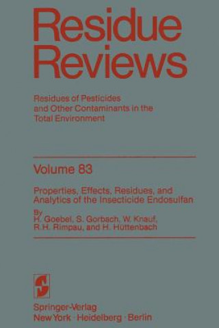 Kniha Properties, Effects, Residues, and Analytics of the insecticide Endosulfan 