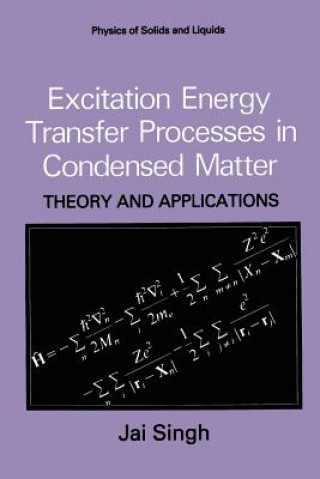 Kniha Excitation Energy Transfer Processes in Condensed Matter Jai Singh