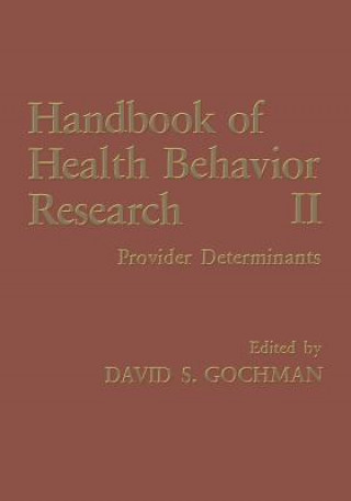 Libro Handbook of Health Behavior Research II David S. Gochman