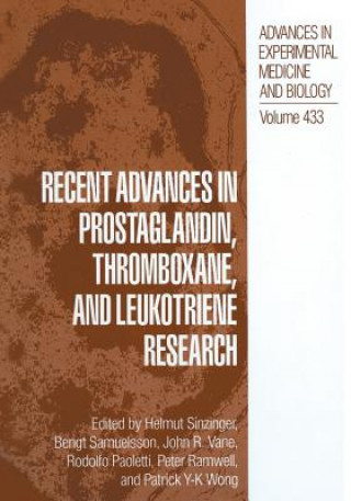 Libro Recent Advances in Prostaglandin, Thromboxane, and Leukotriene Research Helmut Sinzinger