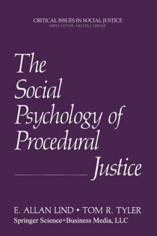 Książka Social Psychology of Procedural Justice E.Allan Lind