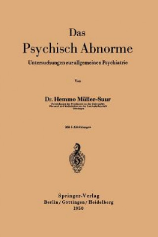 Książka Das Psychisch Abnorme Hemmo Müller-Suur