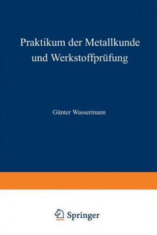 Kniha Praktikum der Metallkunde und Werkstoffprüfung G. Wassermann