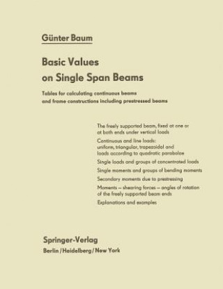 Книга Basic Values on Single Span Beams G. Baum