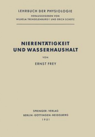 Book Nierentätigkeit und Wasserhaushalt, 1 Ernst Frey