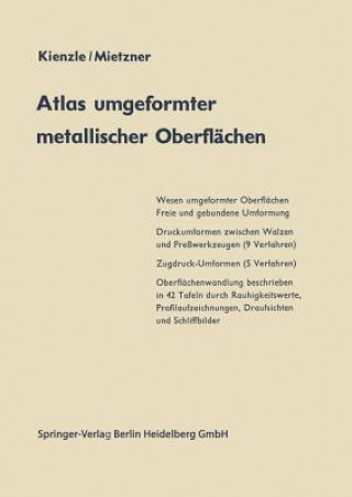 Könyv Atlas Umgeformter Metallischer Oberfl chen O. Kienzle