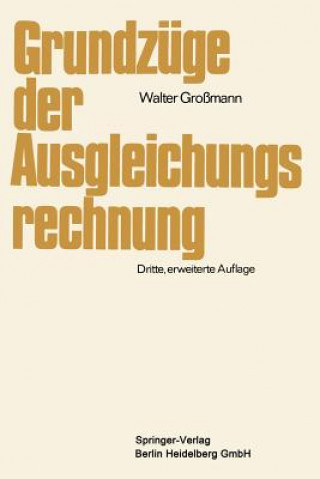 Buch Grundzuge Der Ausgleichungsrechnung Walter Großmann