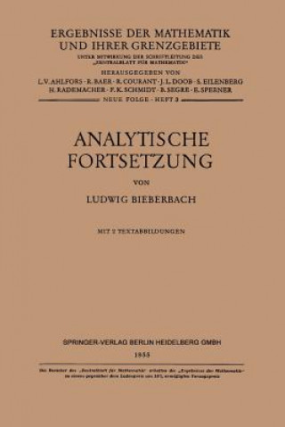 Buch Analytische Fortsetzung Ludwig Bieberbach