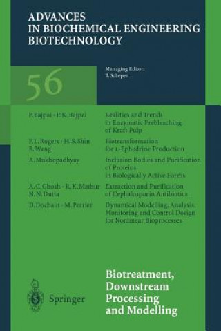 Kniha Biotreatment, Downstream Processing and Modelling Thomas Scheper