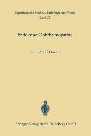 Book Endokrine Ophthalmopathie F. A. Horster