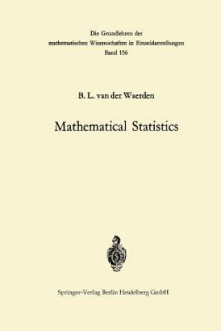 Kniha Mathematical Statistics Bartel Leendert van der Waerden