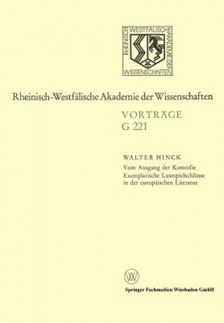 Carte Vom Ausgang Der Komoedie Exemplarische Lustspielschlusse in Der Europaischen Literatur Walter Hinck