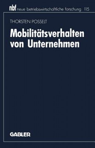 Książka Mobilit tsverhalten Von Unternehmen Thorsten Posselt