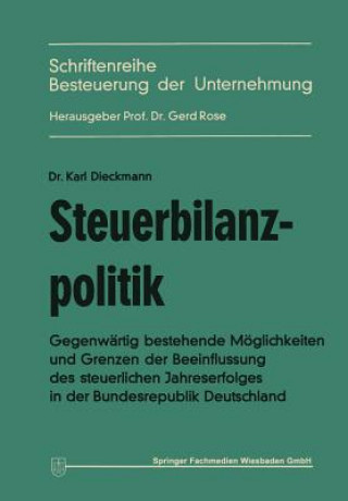 Könyv Steuerbilanzpolitik Karl Dieckmann